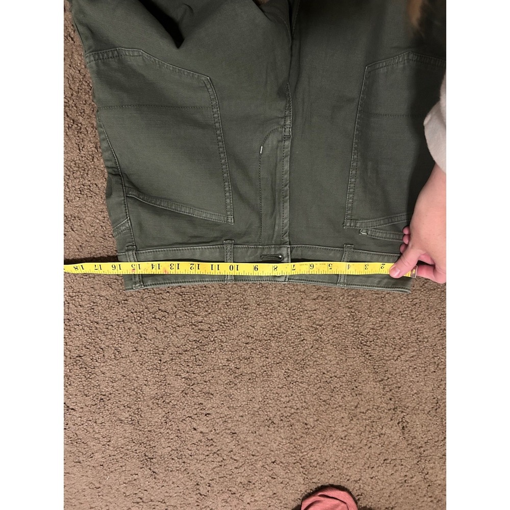 Pilcro The Wanderer Utility Pants Moss Green Straight Leg High Rise Size 27 - Picture 8 of 11